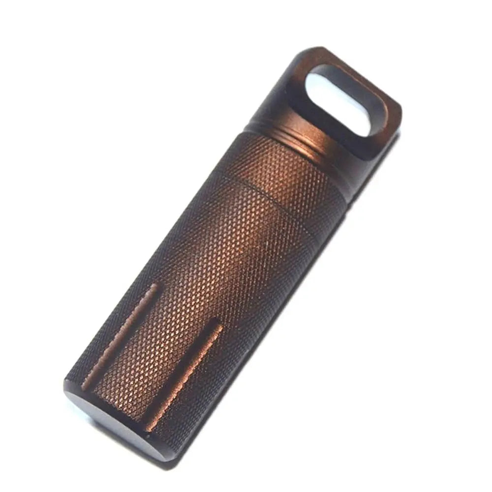 Outdoor Aluminum EDC Survival Kit Waterproof Seal Bottle Capsule/Pill Airtight Case Outdoor Tools Capsule Holder Storage