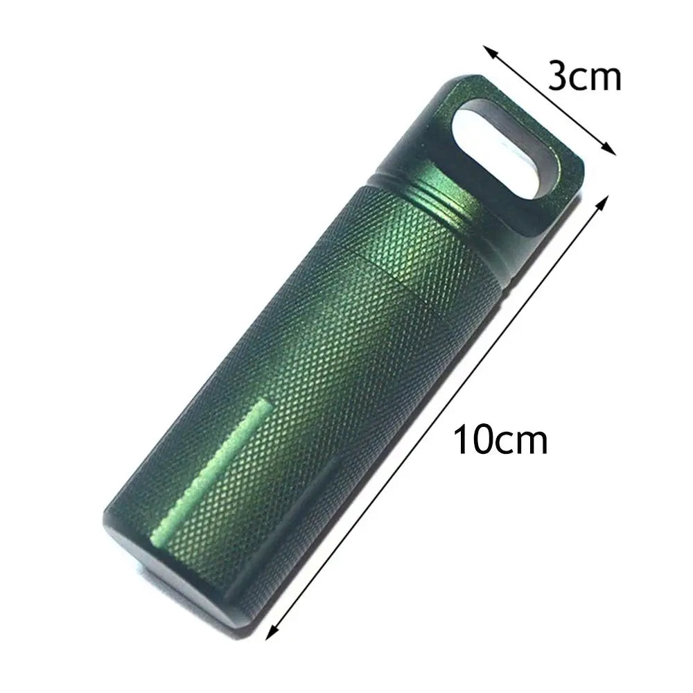 Outdoor Aluminum EDC Survival Kit Waterproof Seal Bottle Capsule/Pill Airtight Case Outdoor Tools Capsule Holder Storage