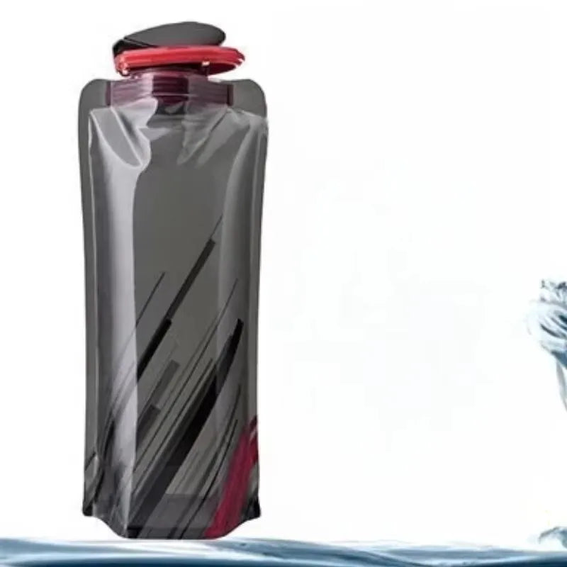 500Ml Water Bottle TPU Folding Soft Flask Sport Water Bottle Bag Collapsible Water Bottle Running Camping Hiking
