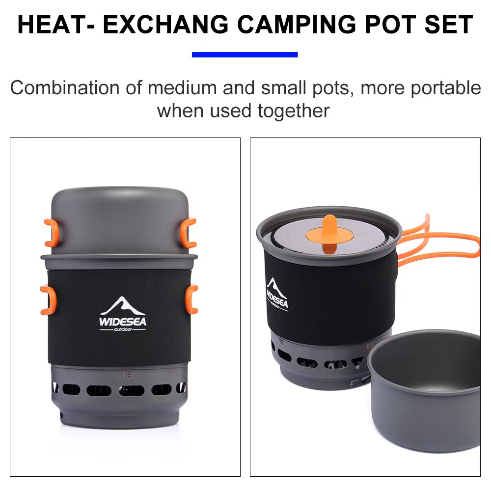 Ultralight Camping Cooking System – Heat-Exchanger Pot & Gas Burner Set | Hike This Supply