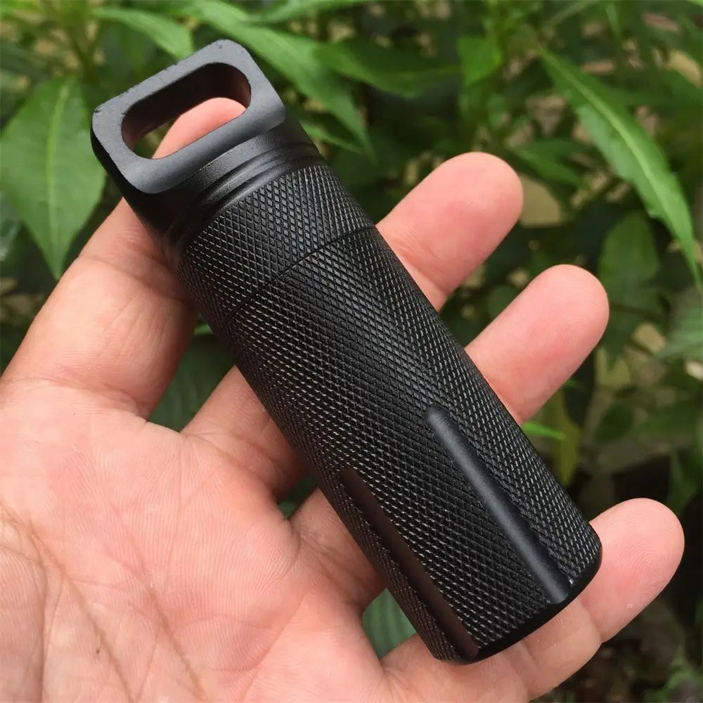 Outdoor Aluminum EDC Survival Kit Waterproof Seal Bottle Capsule/Pill Airtight Case Outdoor Tools Capsule Holder Storage