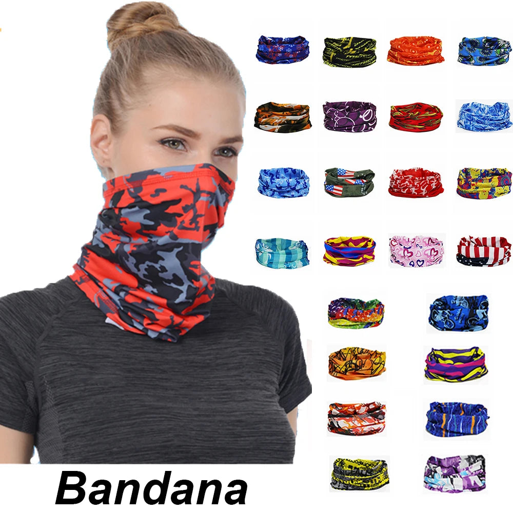 Fashion Men Women Head Face Neck Sunshade Collar Gaiter Tube Bandana Scarf Sports Headwear Scarf Dustproof Outdoor Fishing