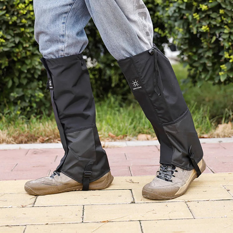 1 Pair Outdoor Skiing Camping Hiking Climbing Waterproof High Tube Snow Legging Gaiters Windproof Trekking Desert Boots Covers