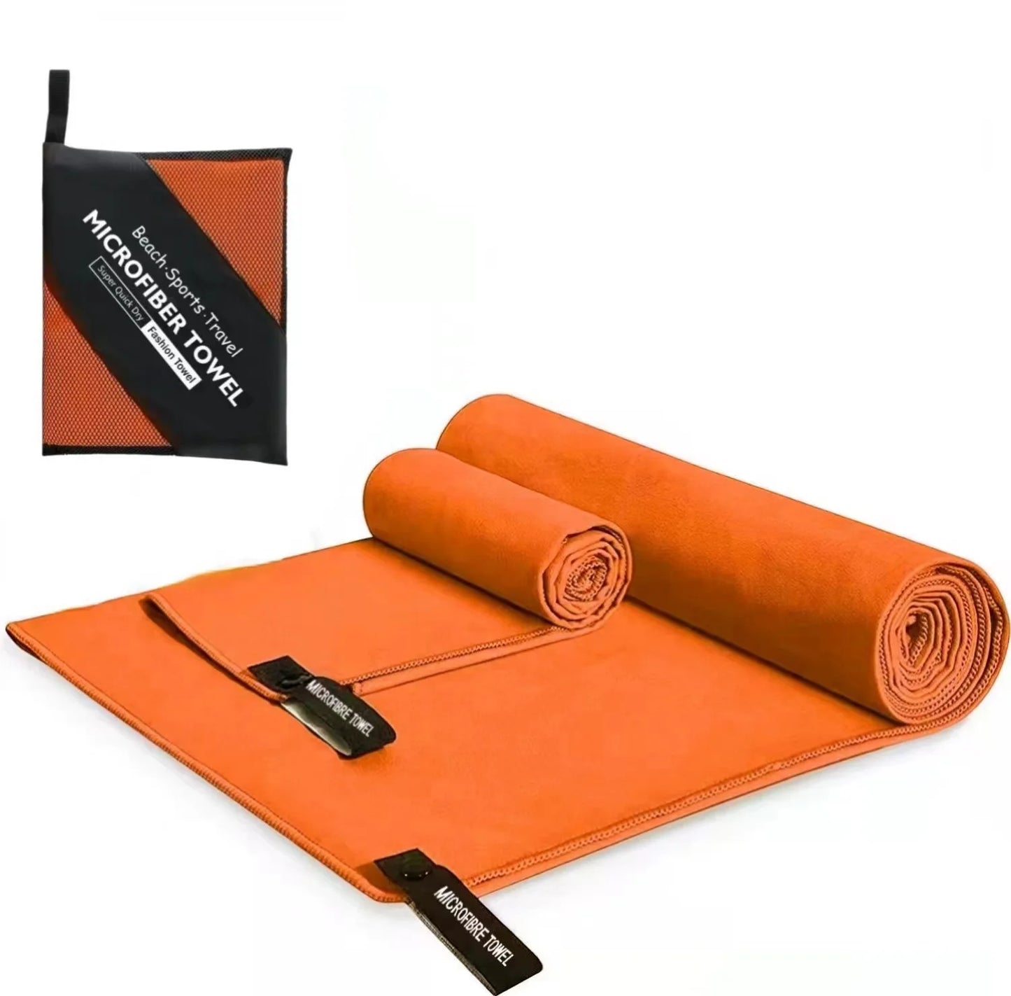 Beach Towel Sports Microfiber Quick Dry Pocket Towel Portable Ultralight Absorbent Towel for Swimming Pool Gym Fitness Yoga