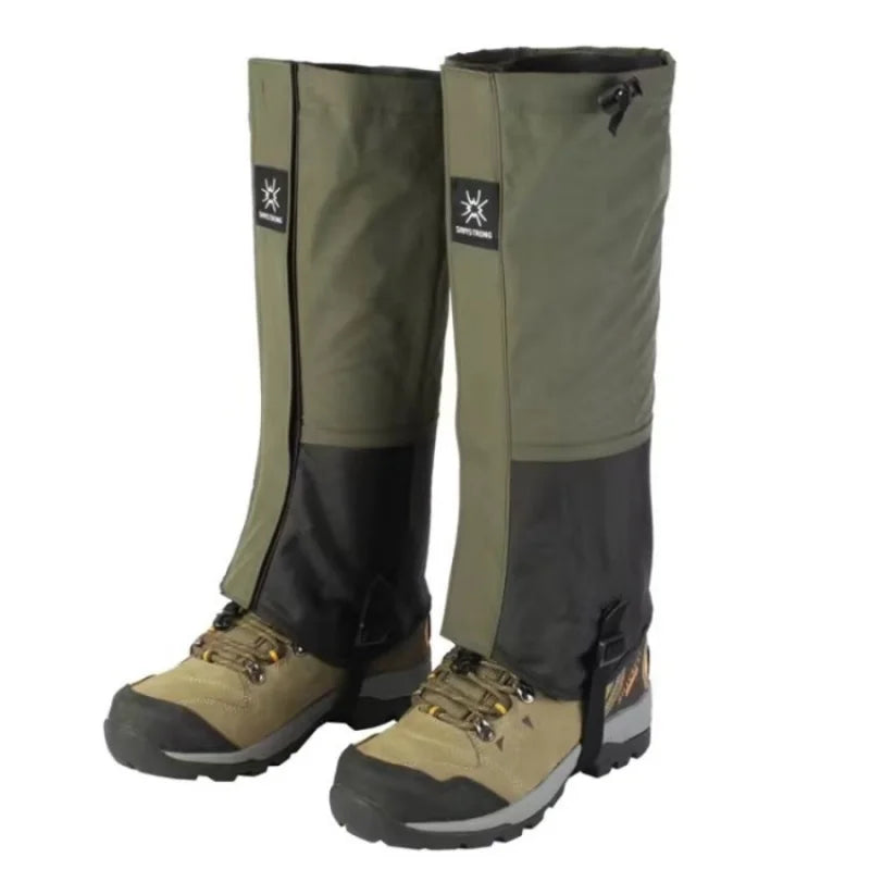 1 Pair Outdoor Skiing Camping Hiking Climbing Waterproof High Tube Snow Legging Gaiters Windproof Trekking Desert Boots Covers