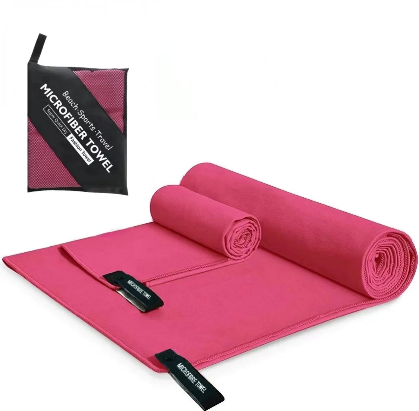 Beach Towel Sports Microfiber Quick Dry Pocket Towel Portable Ultralight Absorbent Towel for Swimming Pool Gym Fitness Yoga