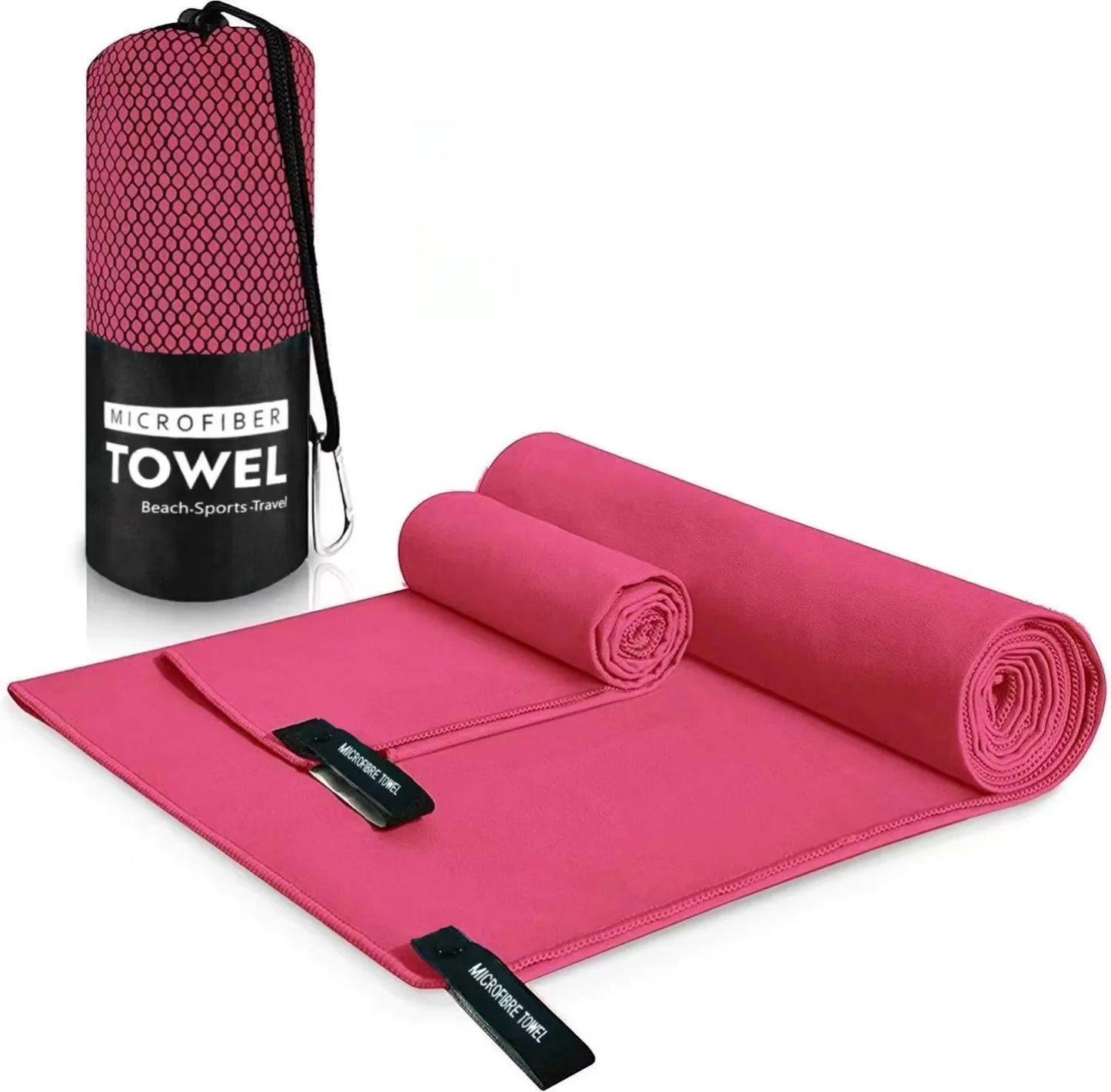 Beach Towel Sports Microfiber Quick Dry Pocket Towel Portable Ultralight Absorbent Towel for Swimming Pool Gym Fitness Yoga