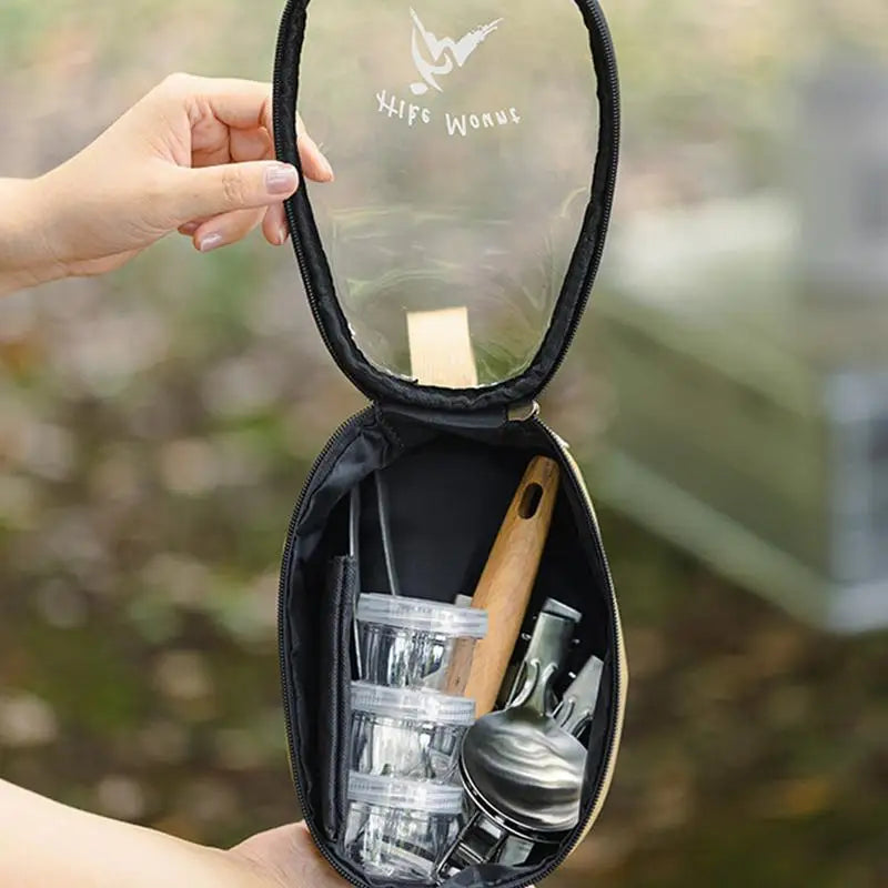 11-Piece Camping Kitchen Set – Portable Cooking Utensils with Organizer Bag for Outdoor Cooking, BBQ & Picnic| Hike This Supply