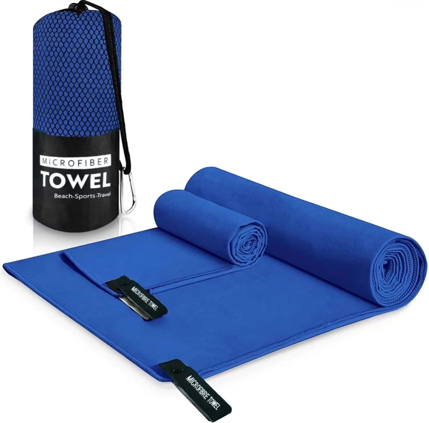 Beach Towel Sports Microfiber Quick Dry Pocket Towel Portable Ultralight Absorbent Towel for Swimming Pool Gym Fitness Yoga