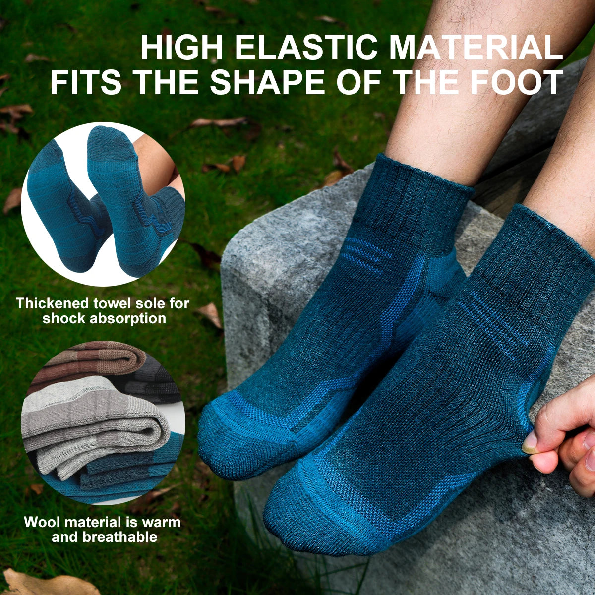 Merino Wool Thermal Socks Winter Warm Ski Hiking Snowboarding Climbing Compression Sports Socks Thick Merino Wool Socks