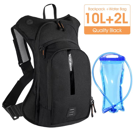 10L Ultralight Cycling Backpack Ergonomic Strap MTB Road Bicycle Bag with Water Bag Outdoor Hiking Climbing Bag