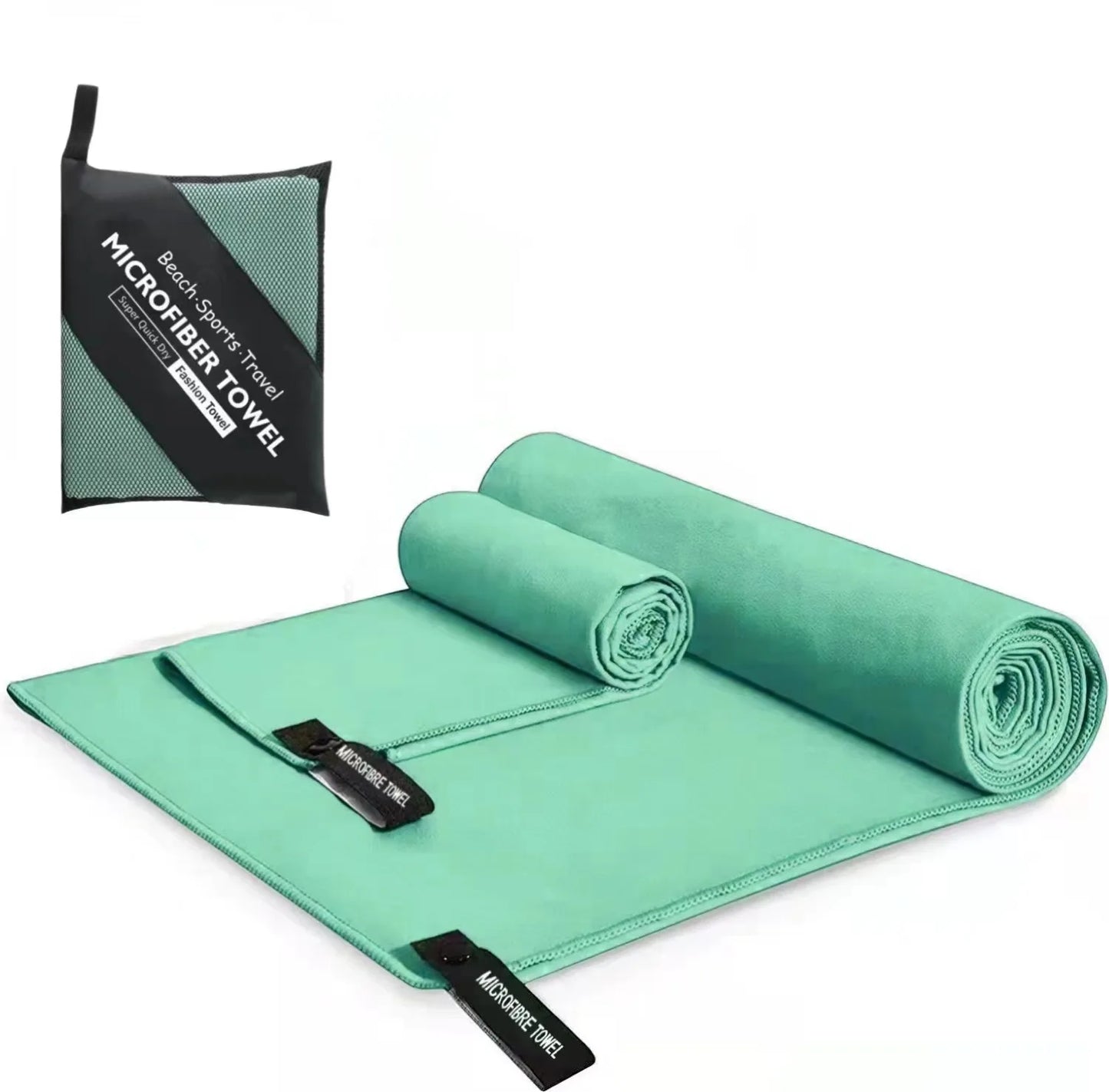 Beach Towel Sports Microfiber Quick Dry Pocket Towel Portable Ultralight Absorbent Towel for Swimming Pool Gym Fitness Yoga